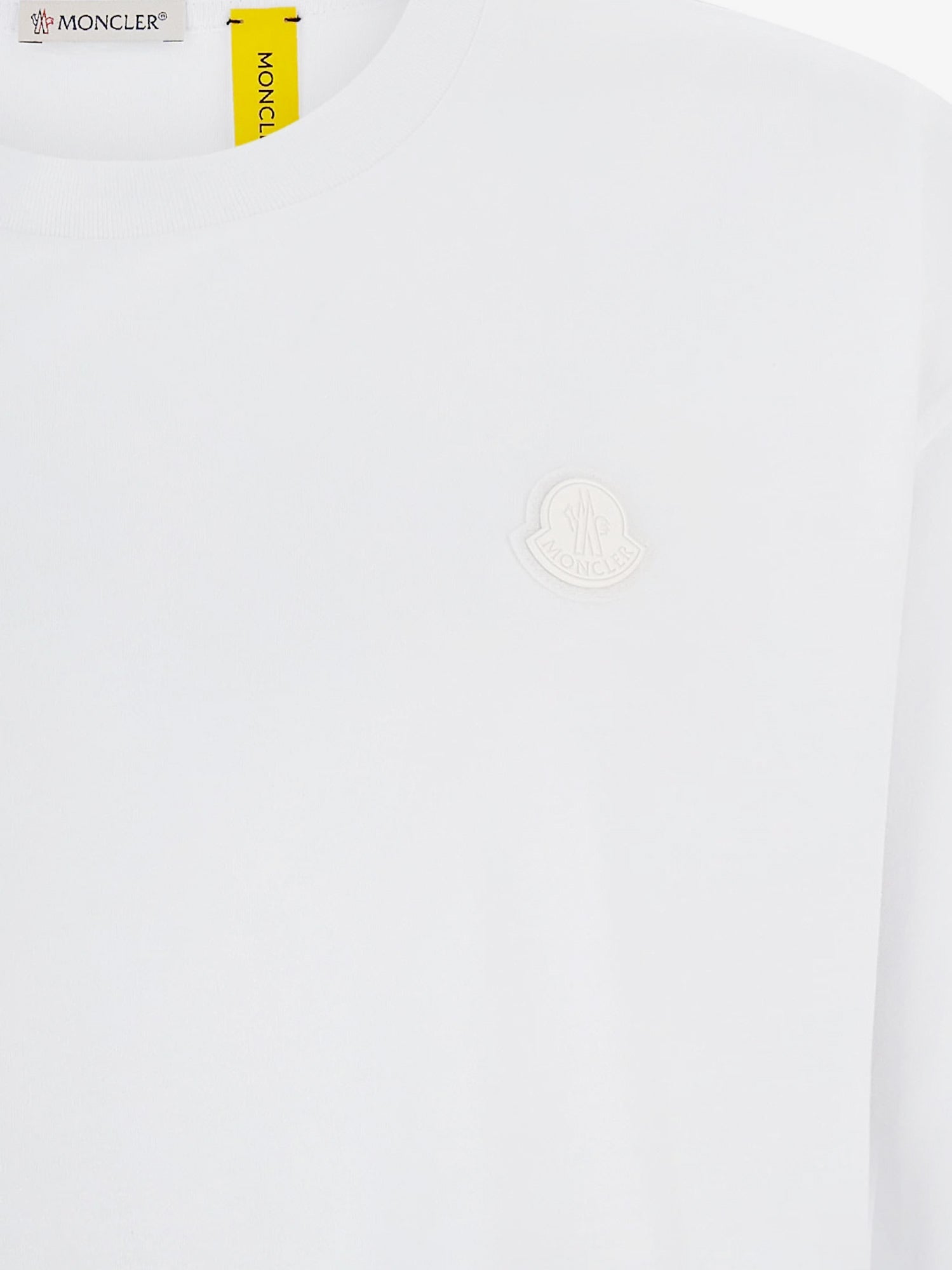 Cotton t-shirt with logo patch on the front - Image 3