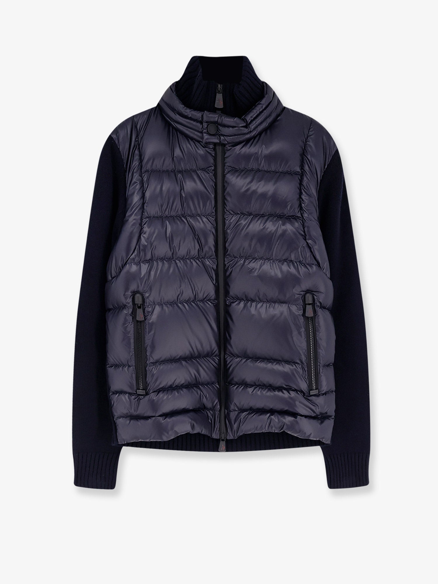 Wool blend jacket with logo detail