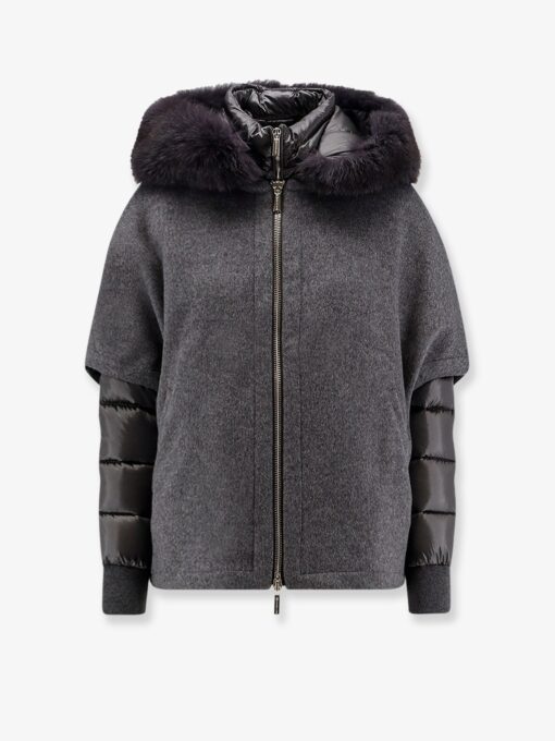 Pegaso-Cwr sleeveless wool and cashmere coat