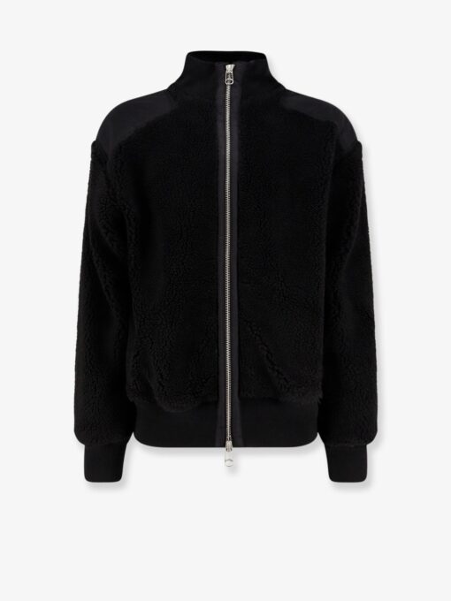 Fleece synthetic fur bomber