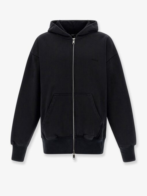 Cotton sweatshirt with embossed logo