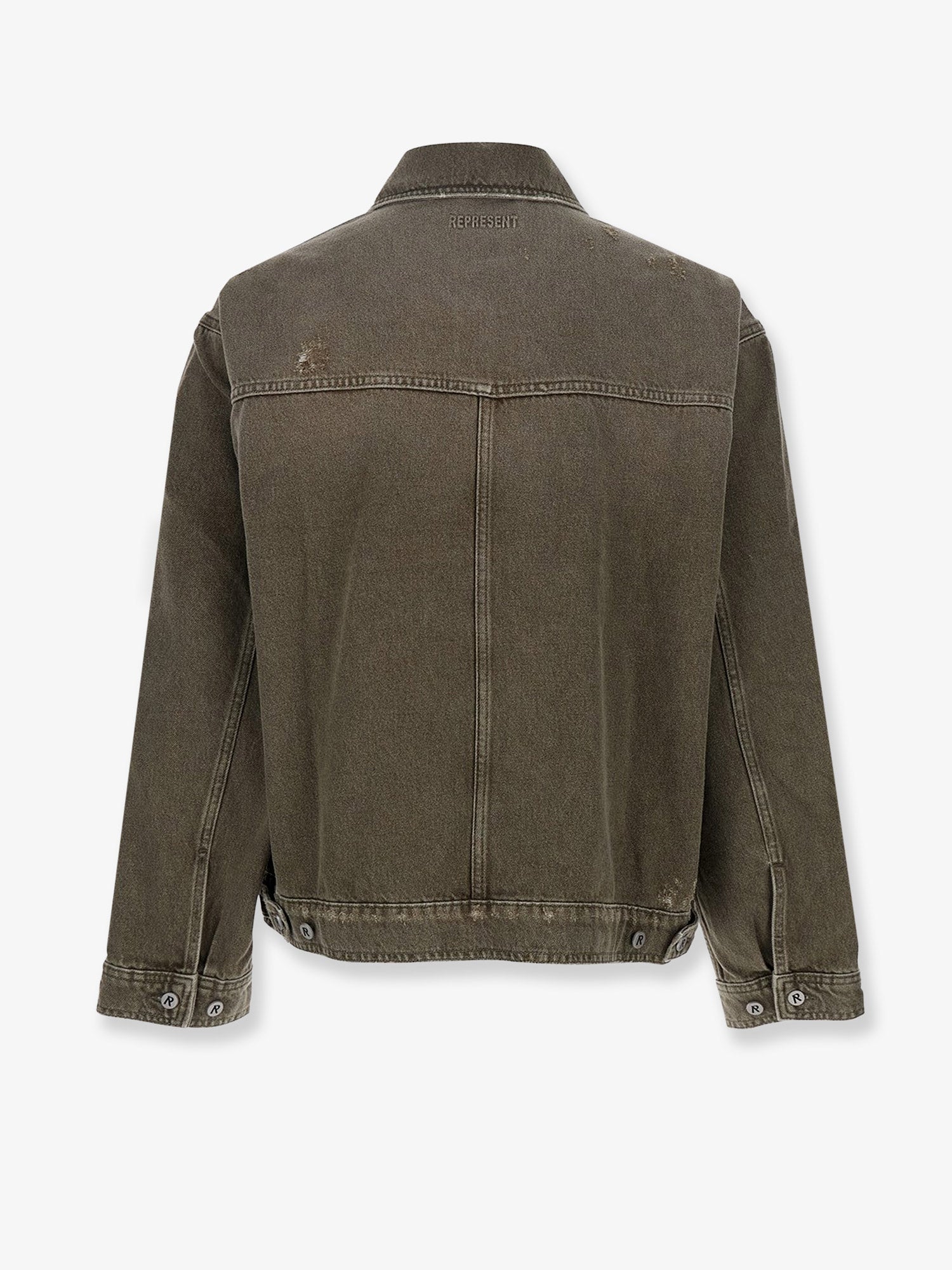Denim jacket with distressed effect - Image 2