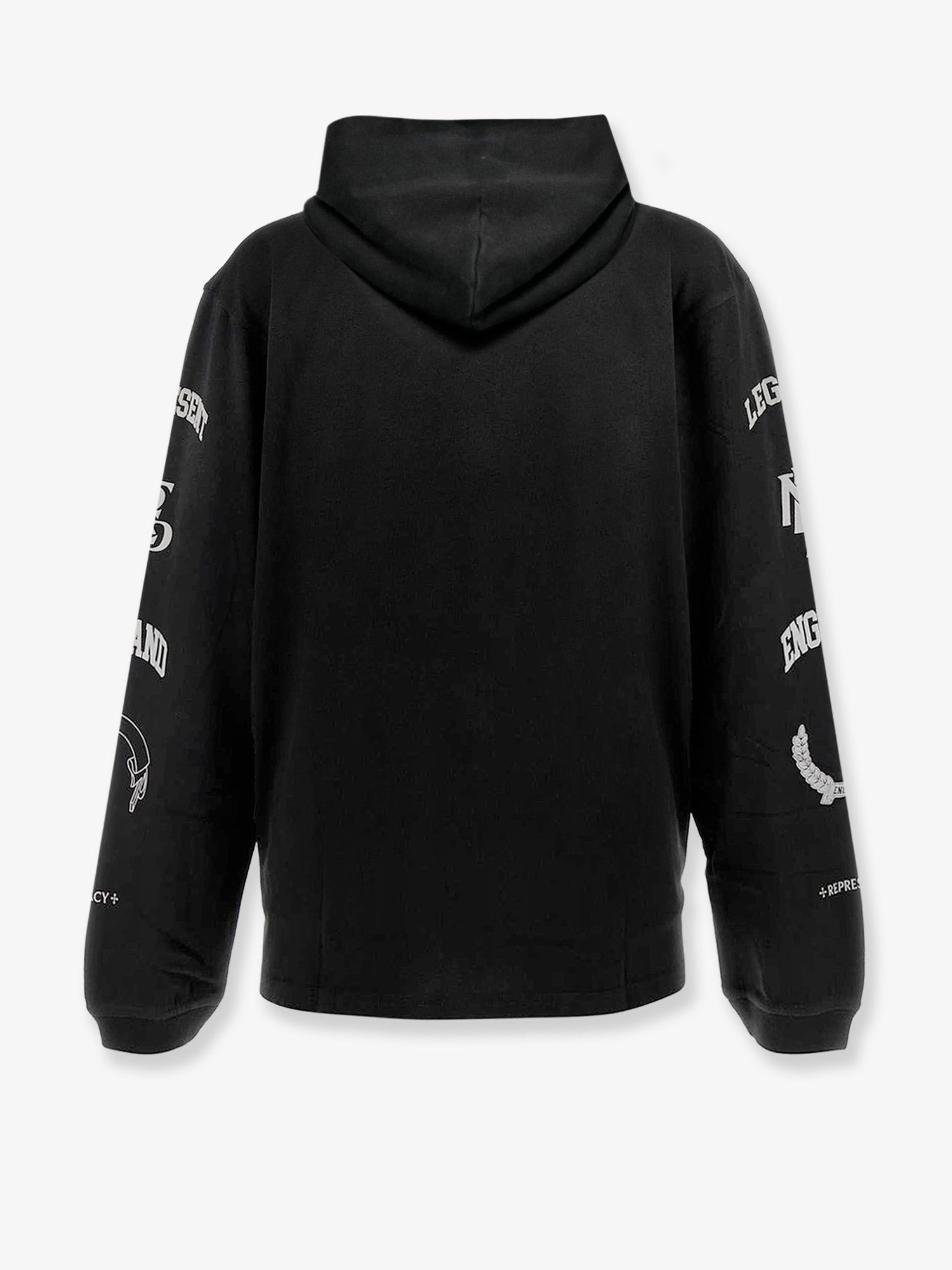 Cotton hooded sweatshirt with distressed effect - Image 2