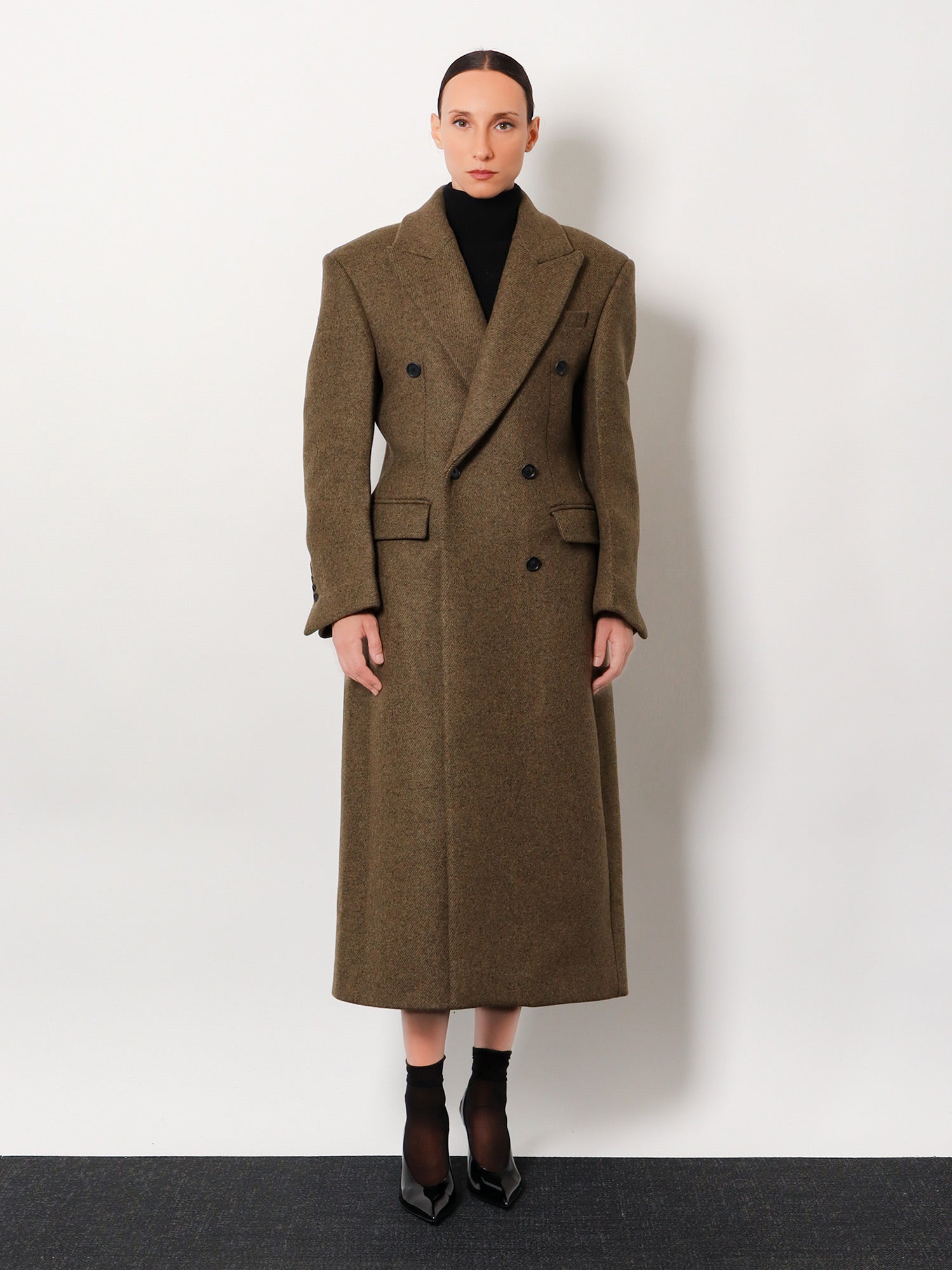 Hourglass alpaca blend coat - Image 2