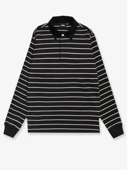 Pin Striped Rugby cotton polo shirt