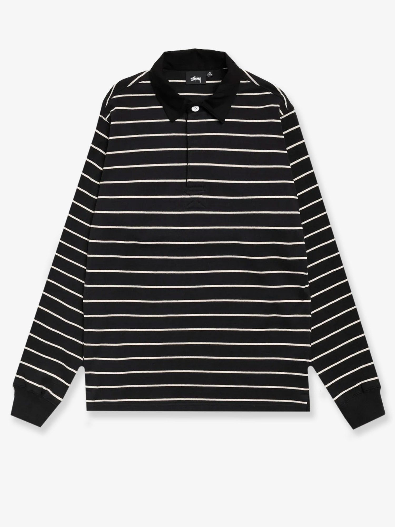 Pin Striped Rugby cotton polo shirt - Image 2