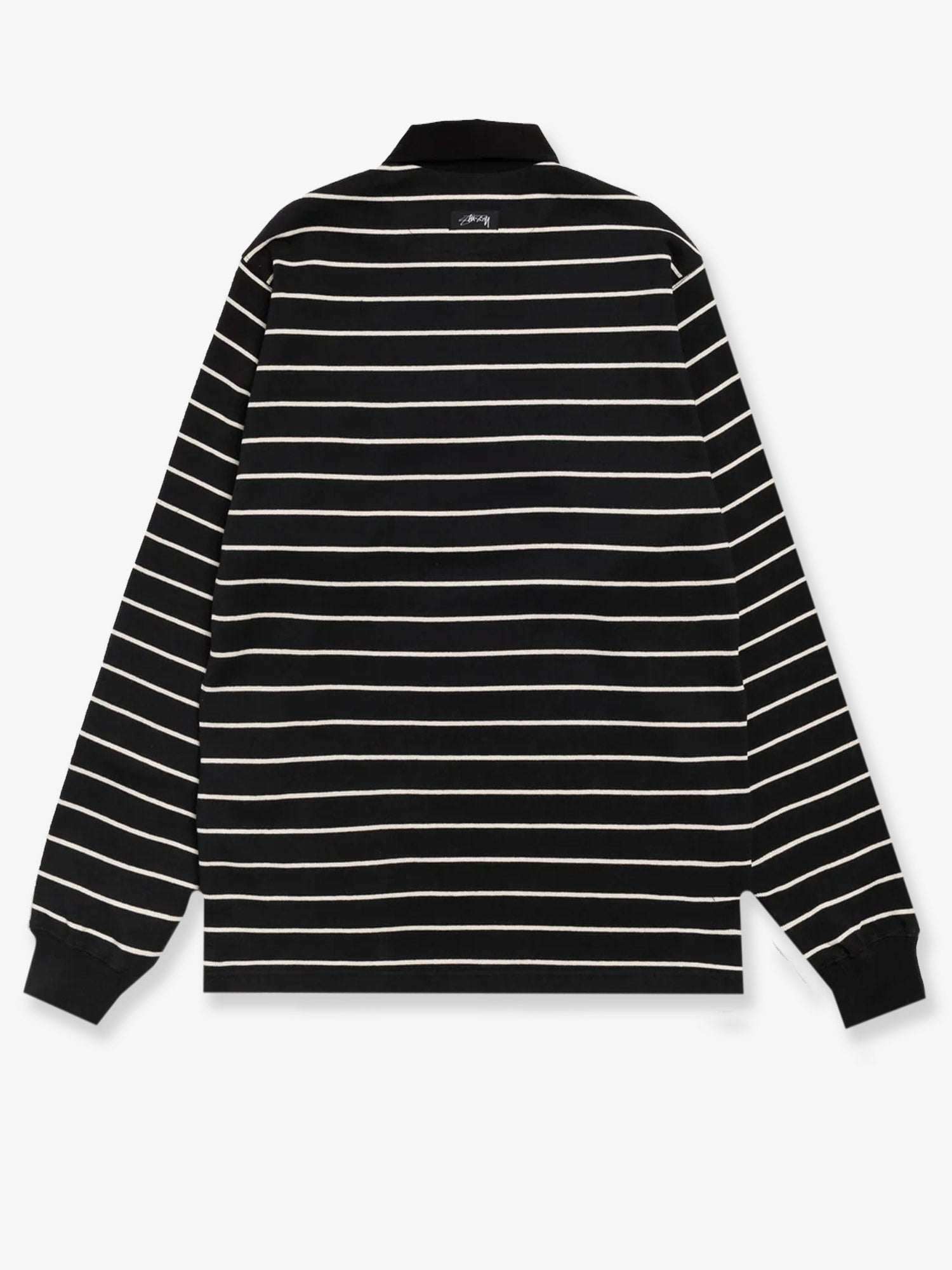Pin Striped Rugby cotton polo shirt - Image 3