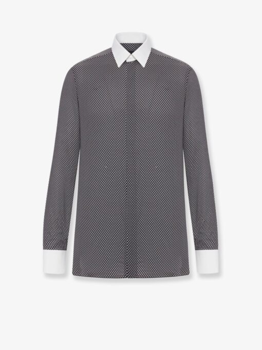 Microfantasy cotton shirt