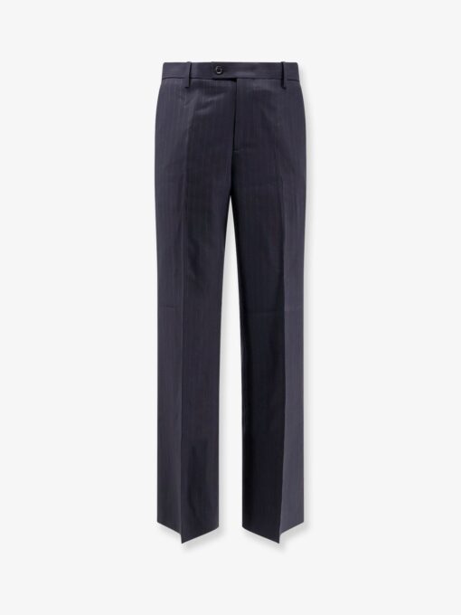 Wool blend Unisex pinstriped trousers