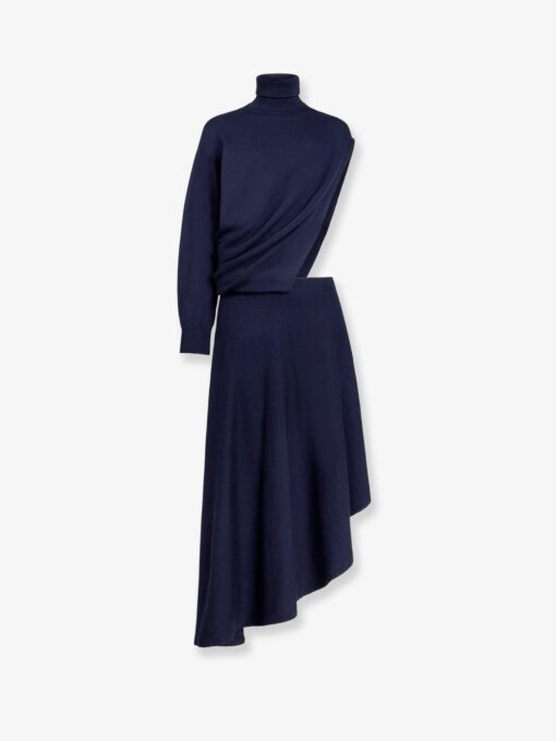 Cut-Out virgin wool dress