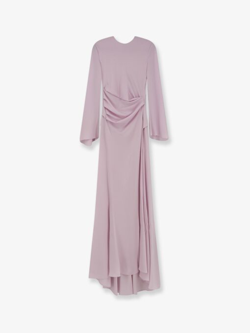 Long dress with drapery