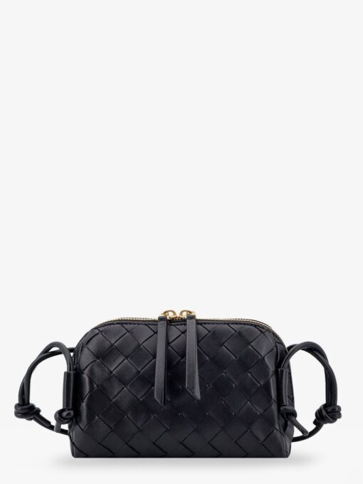 Concert Pouch leather crossbody bag with Intrecciato motif