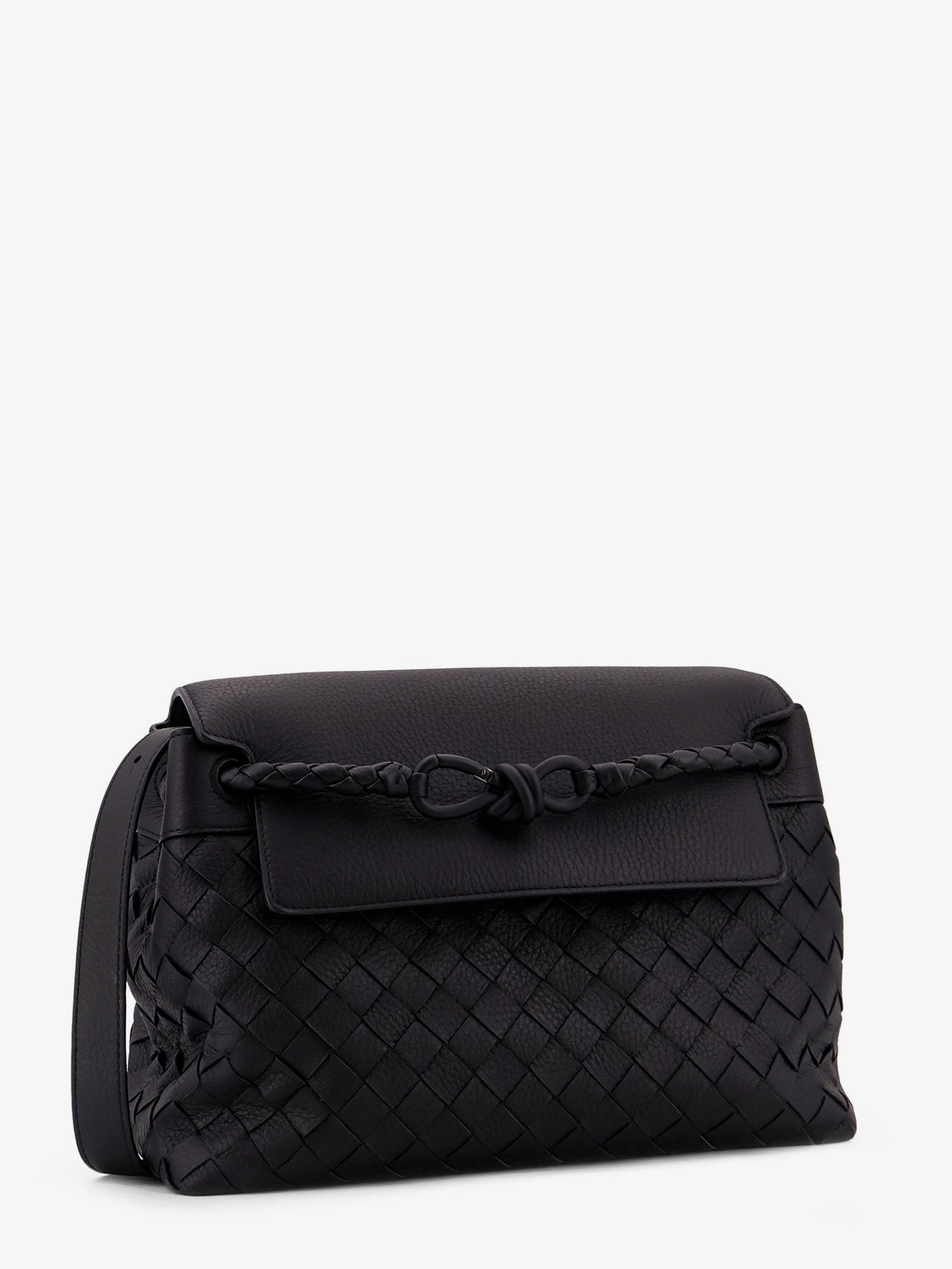 Andiamo leather shoulder bag with Intrecciato pattern - Image 3