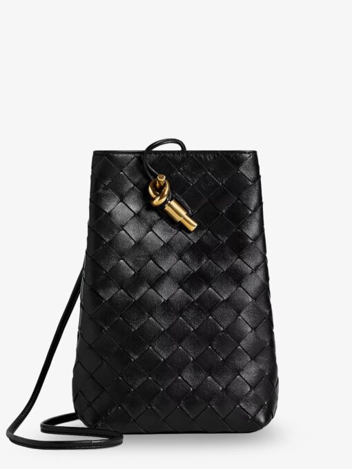 Andiamo leather smartphone Pochette with Intrecciato motif