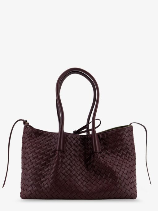 Pinacoteca leather handbag with Intrecciato motif