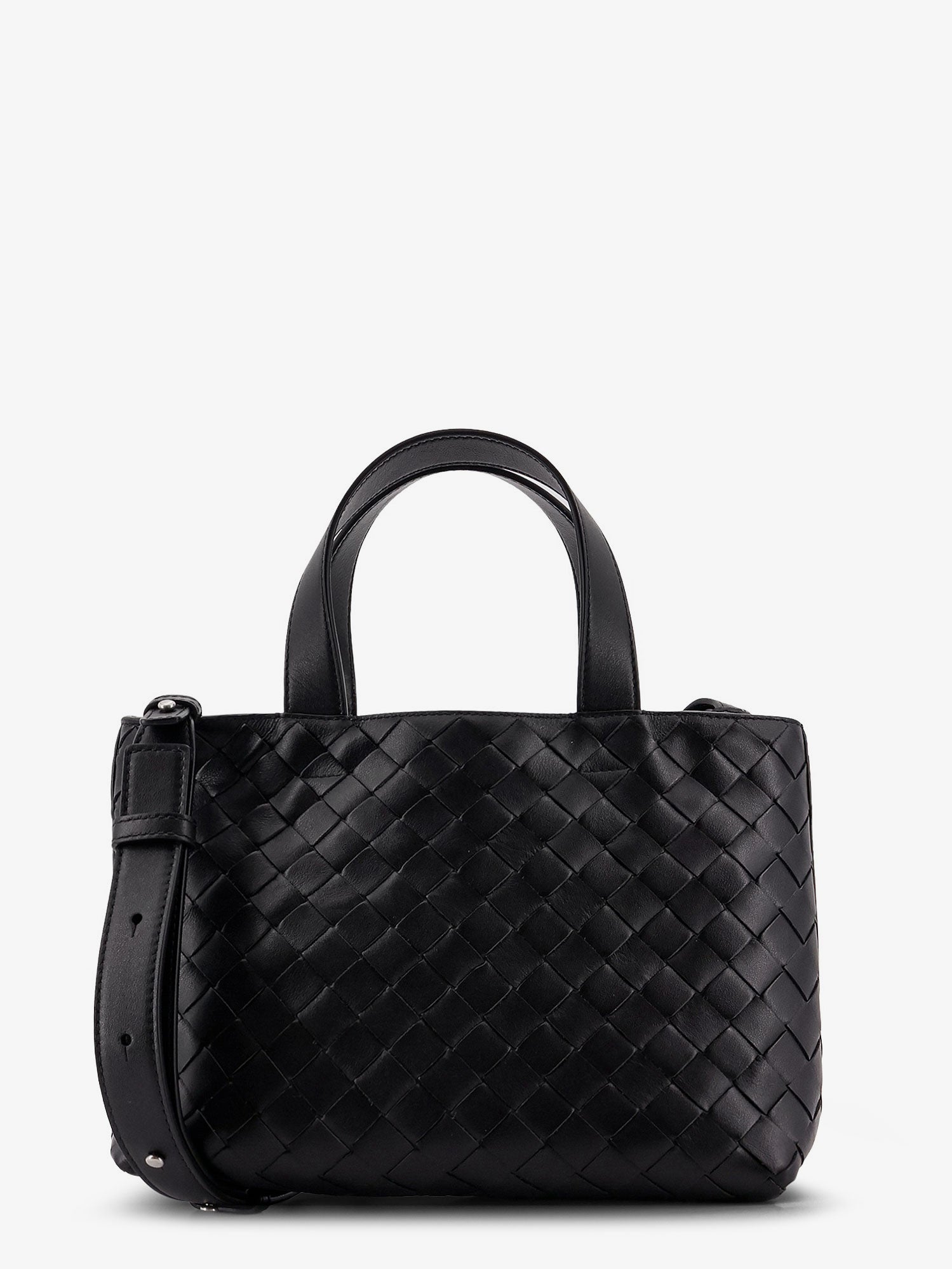 Leather crossbody bag with Intrecciato pattern - Image 2