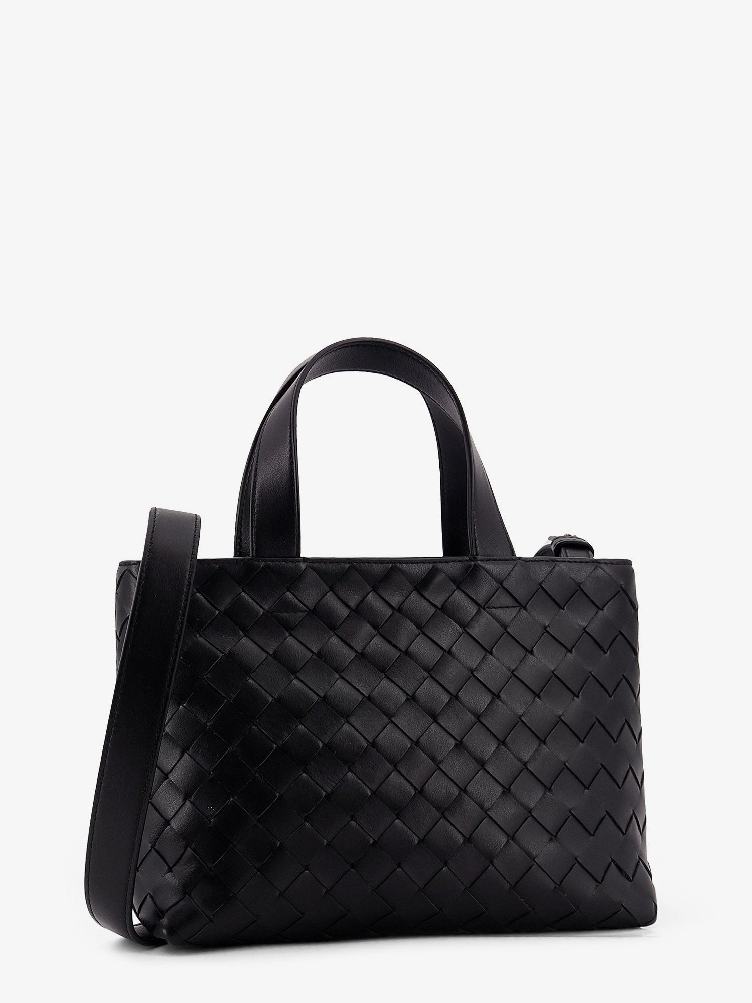 Leather crossbody bag with Intrecciato pattern - Image 3