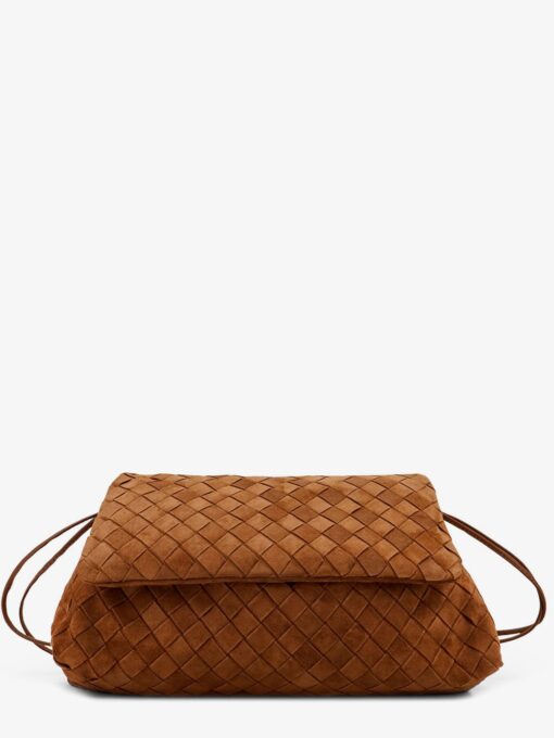 Giorno suede shoulder bag with Intrecciato motif