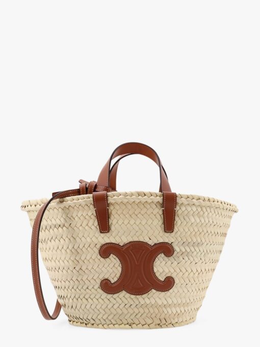 Classic Panier Teen raffia and leather handbag
