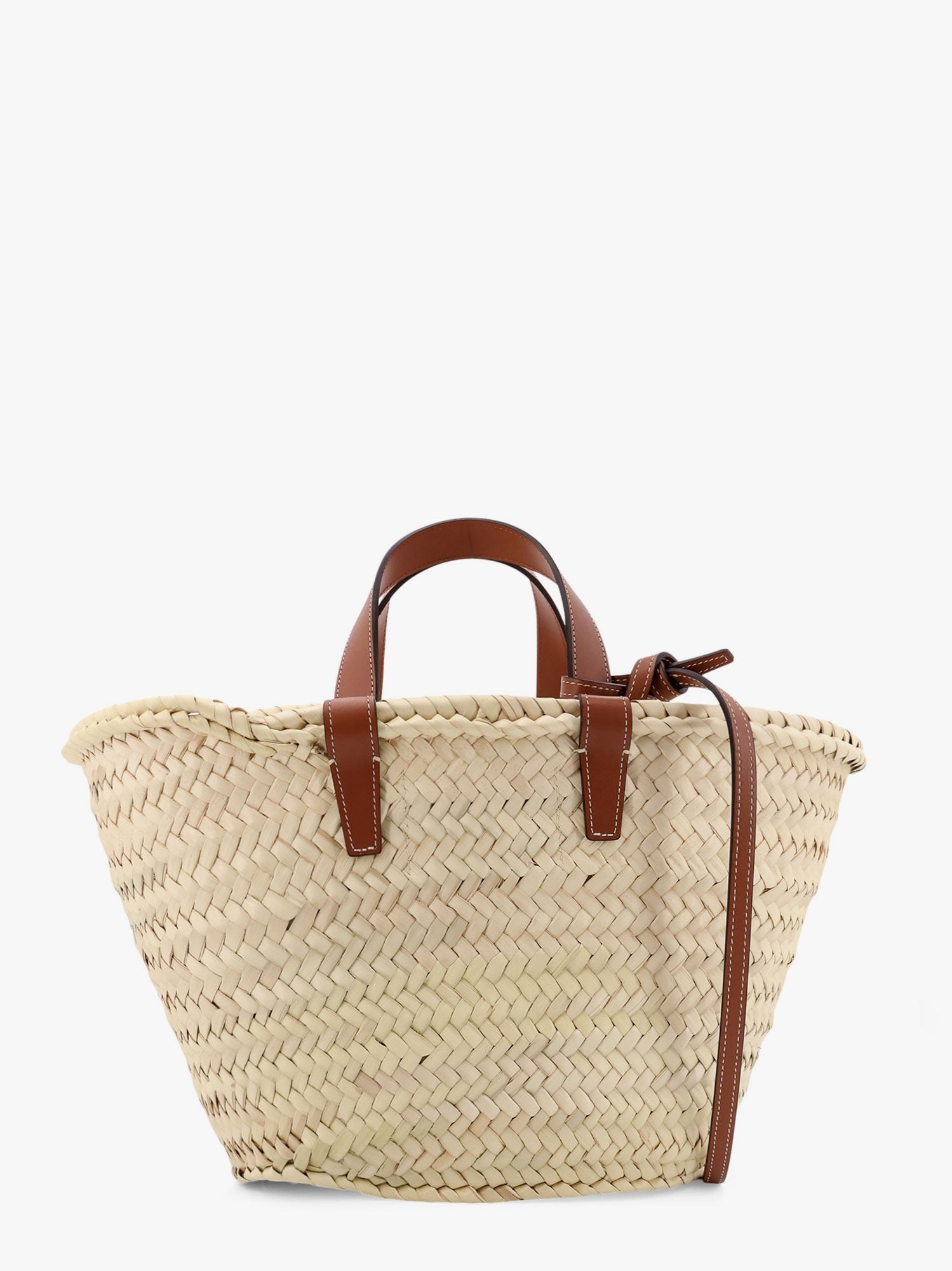 Classic Panier Teen raffia and leather handbag - Image 2