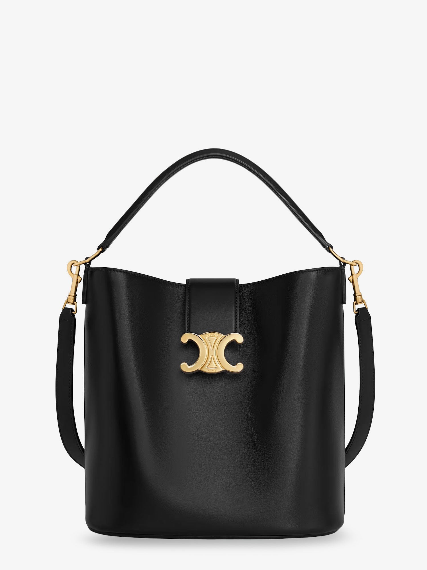 Louise Medium bucket bag with metal Triomphe logo