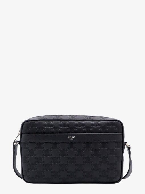 Triomphe logo leather Messenger crossbody bag