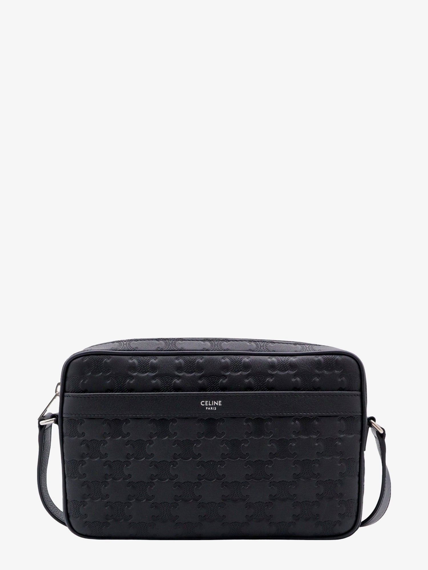 Triomphe logo leather Messenger crossbody bag