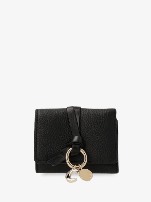 Alphabet leather wallet