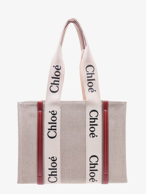 Woody linen shoulder bag