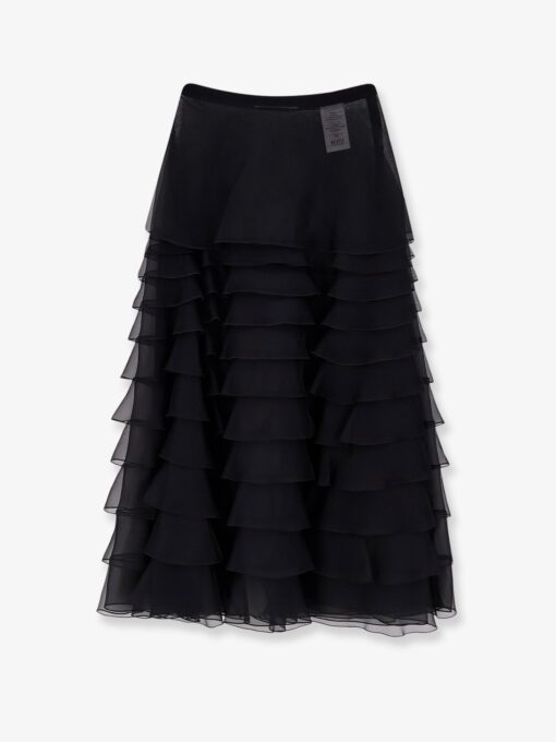 Voile ruffle skirt
