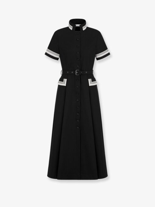 Long cotton shirt dress