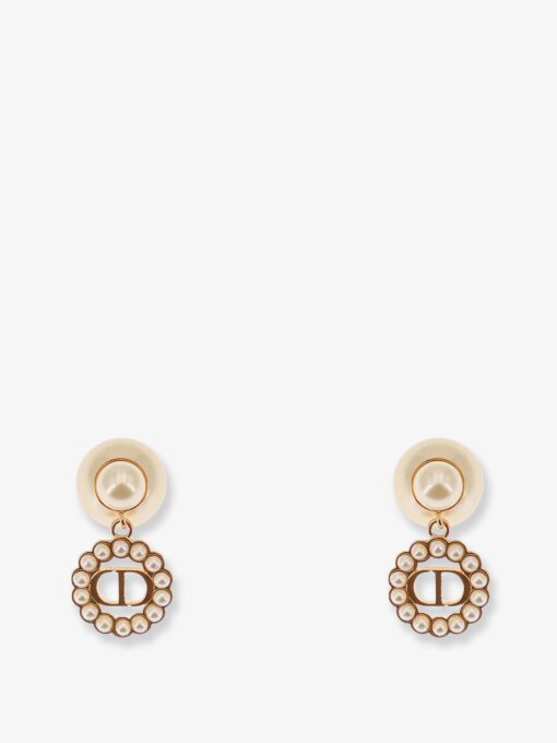 Metal Dior Tribales earrings with gold finishes
