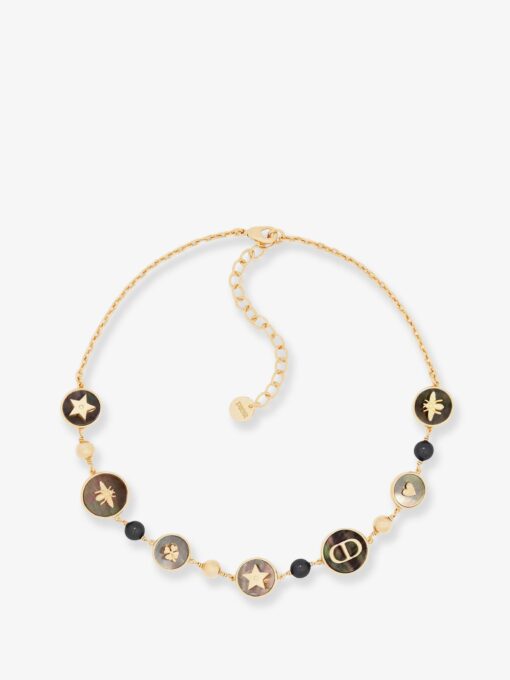 D-Luck metal necklace with gold finishes