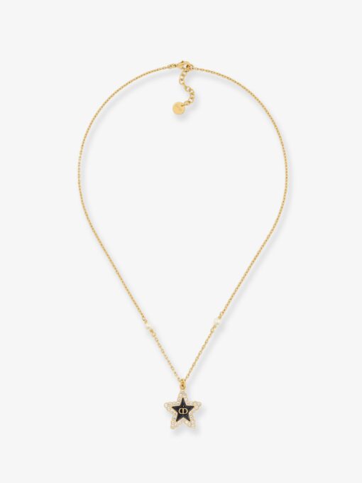 Brass necklace with gold finishes
