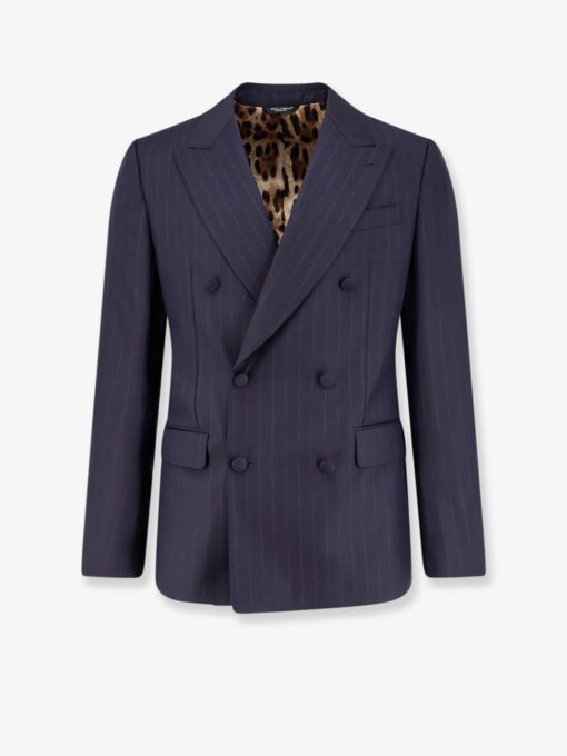 Sicilia virgin wool blazer with pinstripe motif