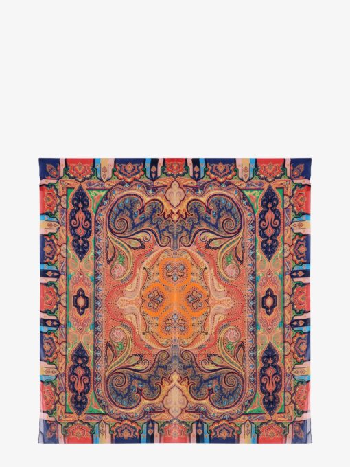 Multicolor silk foulard