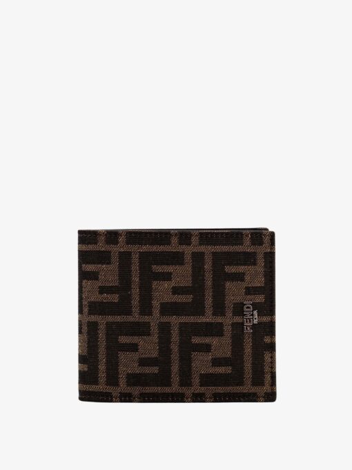 Bifold wallet in FF jacquard fabric