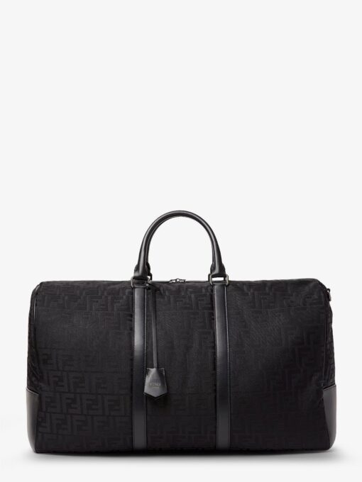 FF nylon duffel bag with leather inserts