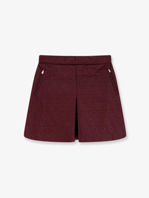 Quilted nylon mini skirt