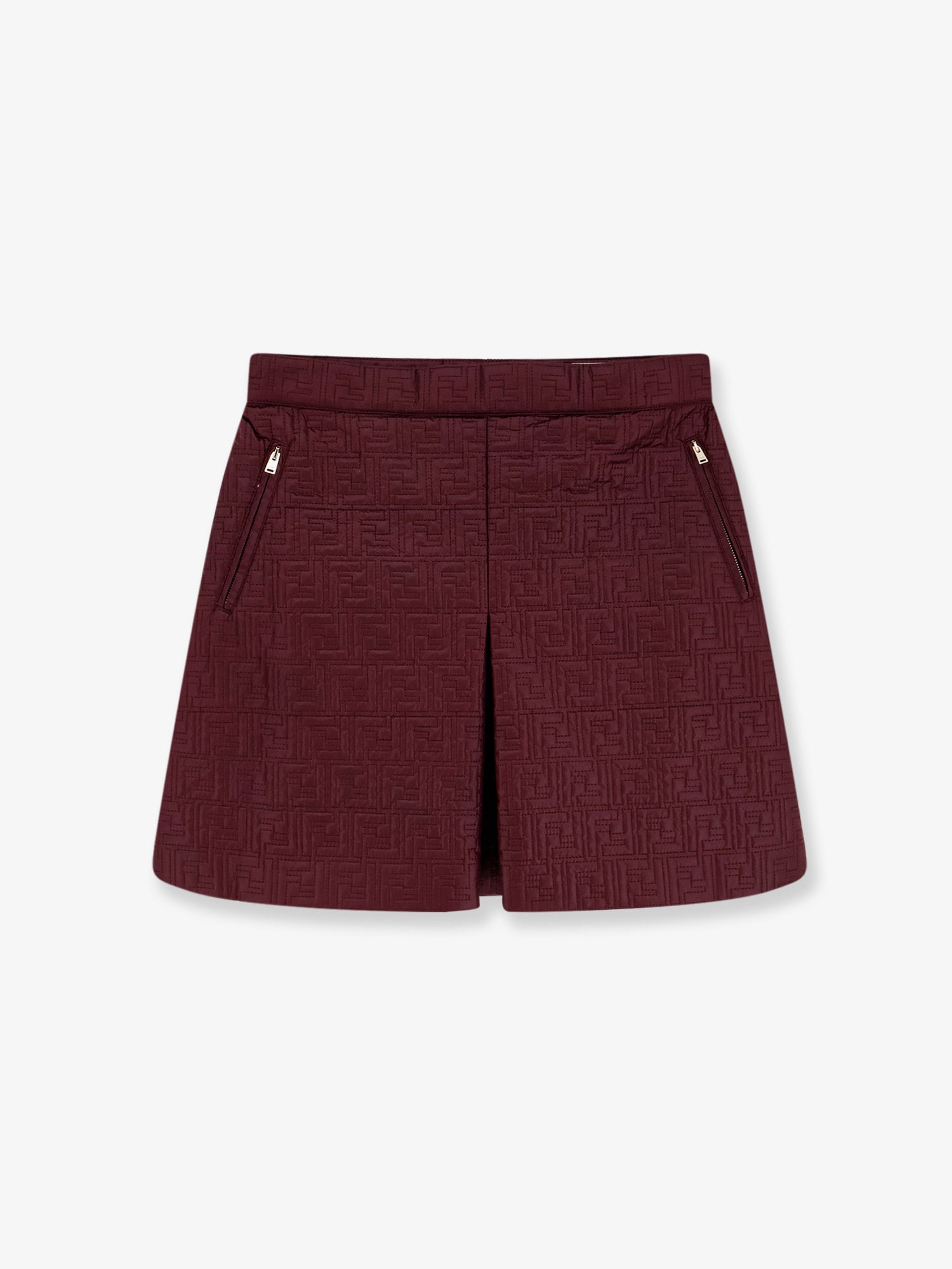 Quilted nylon mini skirt