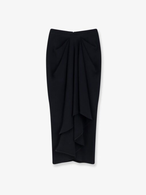 Draped midi skirt