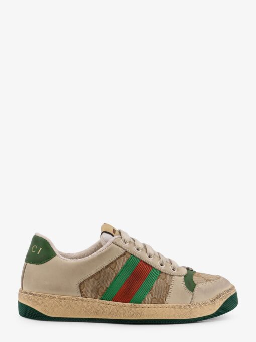 Leather and GG Supreme fabric low-top Screener sneakers