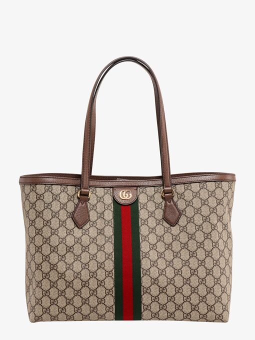 Coated canvas Ophidia shopping bag with Supreme GG fabric