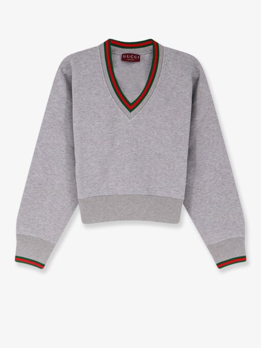 Cotton sweatshirt with Web detail
