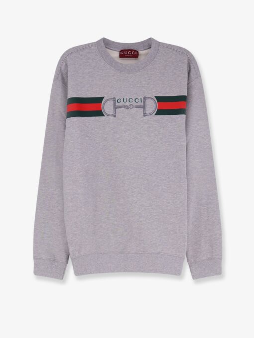 Cotton sweatshirt with print on the front