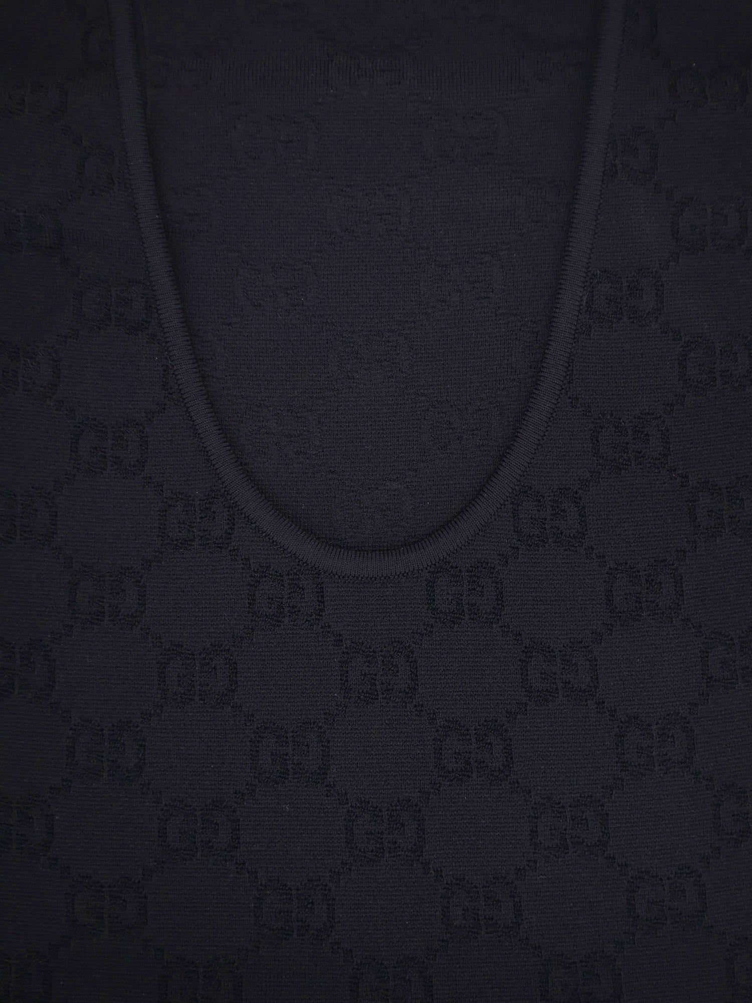 Viscose blend top with all-over GG motif - Image 3
