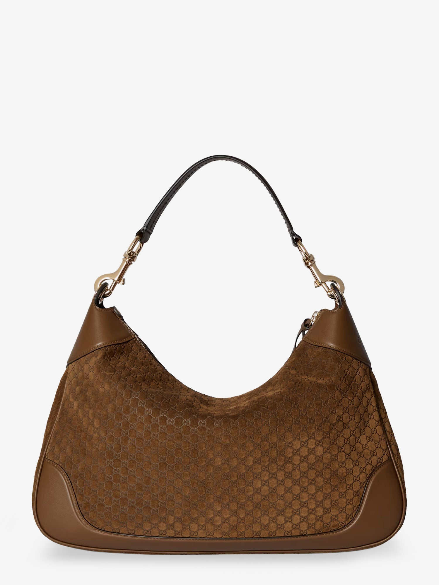 Gucci B suede shoulder bag with all-over GG motif - Image 2