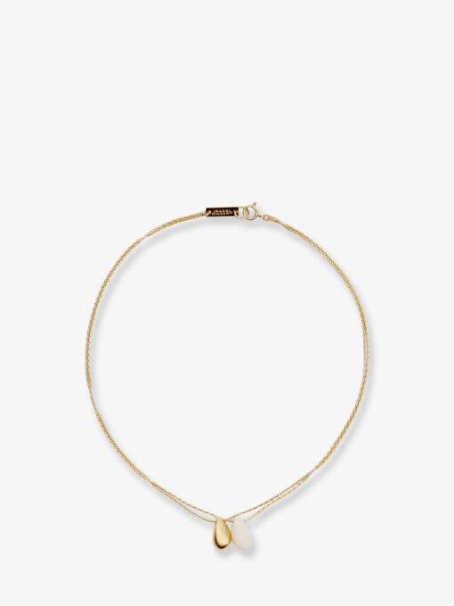 Brass necklace with gold finishes