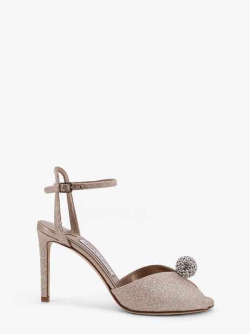 Sacora glitter effect leather sandals