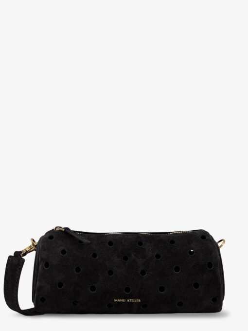 Mini Cylinder suede crossbody bag